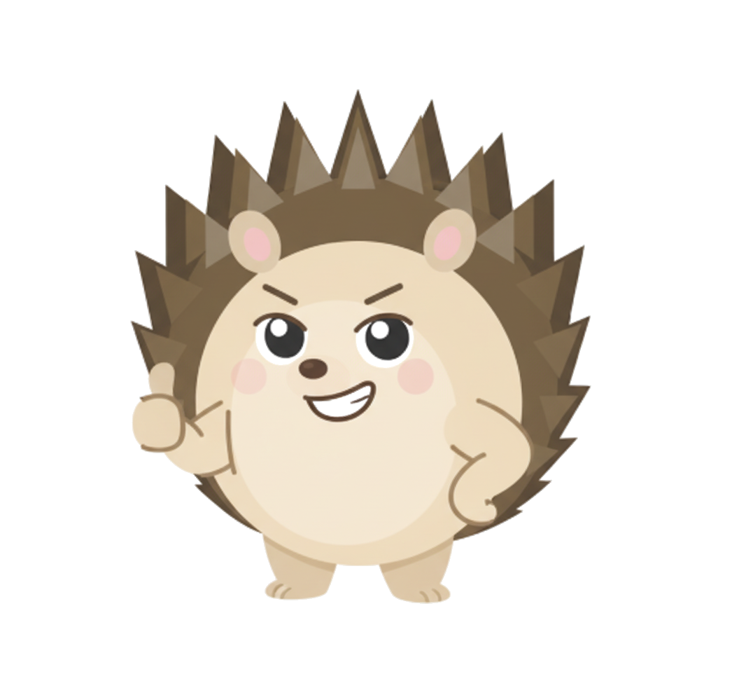 Karl der Igel ist zuversichtlich